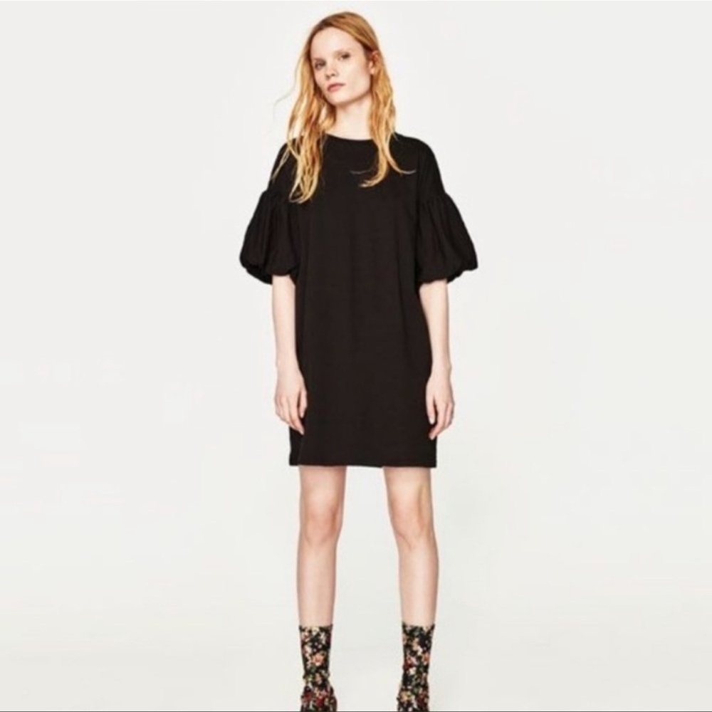 Zara puffy sleeve dress
